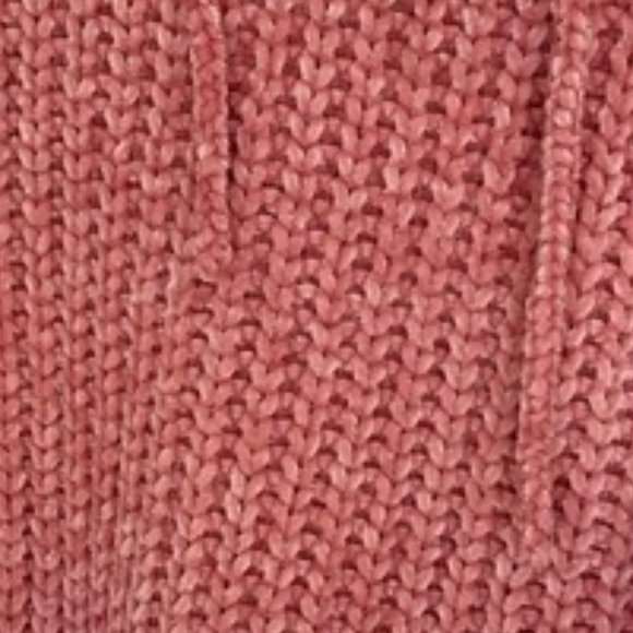 Aeropostale Salmon Pink Chenile Cropped Hooded Sweater sz large - Picture 3 of 3